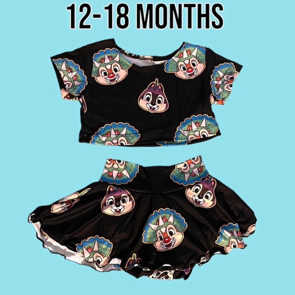 12-18 Months EUC Dinosaur Chip and Dale Set